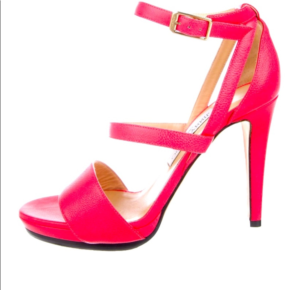 Jimmy Choo pink leather sandals